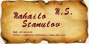 Mahailo Stanulov vizit kartica